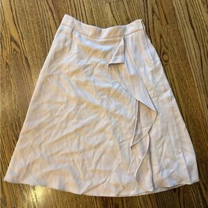 J. Crew Light Pink A-Line Ruffle Skirt